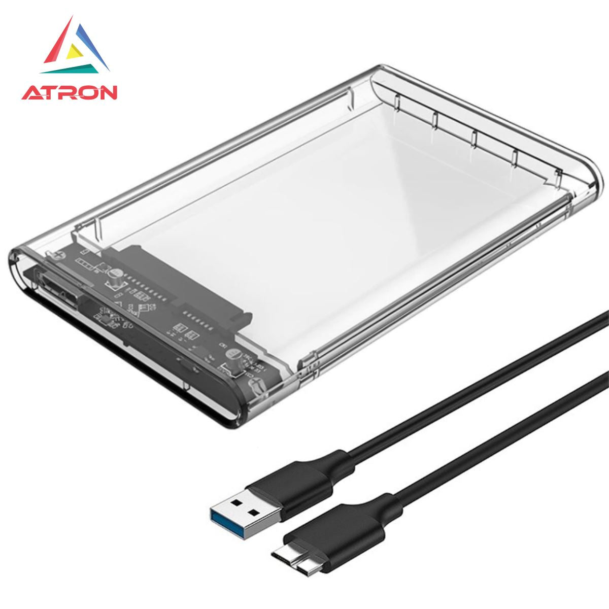 Прозрачна външна кутия за хард диск - Atron Прозрачна външна кутия за хард диск - Atron